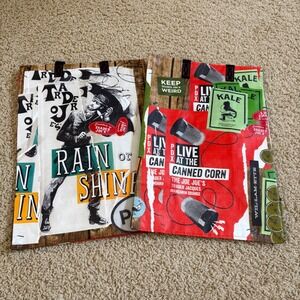 Set of 2 Trader Joe's Keep Trader Joe's Weird Portland PDX Totes New